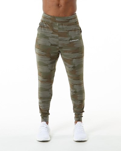 Alphalete 4-Way Stretch Jogger Verde Oliva Camuflaje | LIVQGM649
