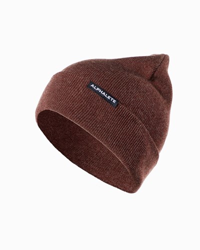 Alphalete Algodon Knit Beanie Wine | OUZHDR241
