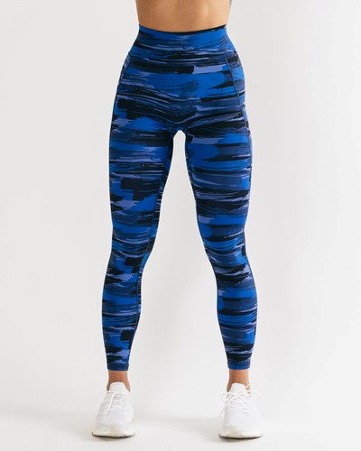 Alphalete All-Purpose Legging Azules Camuflaje | QXGFCT048