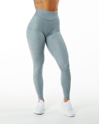 Alphalete All-Purpose Luxury Legging Washed Denim | FUXSNI214