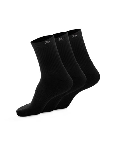 Alphalete Crew Sock Negras | YERPFK401