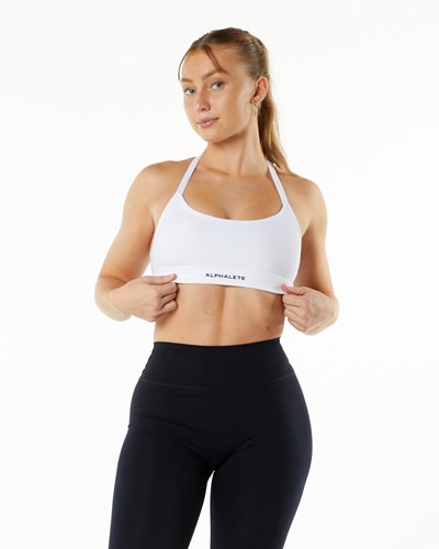 Alphalete Double Brushed Bra Blancas | KHRIYZ263