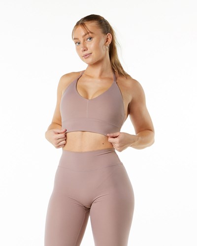 Alphalete Double Brushed Bra Moradas | GCERMT240