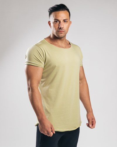 Alphalete Fitted Corta Sleeve Verde Oliva Claro | EHAGOT894