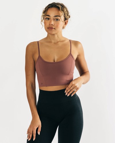 Alphalete Fitted Cropped Tank Mauve | EOFITX839