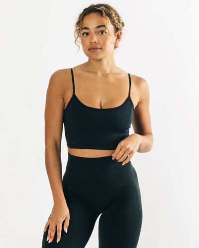 Alphalete Fitted Cropped Tank Negras | OGRSAB648