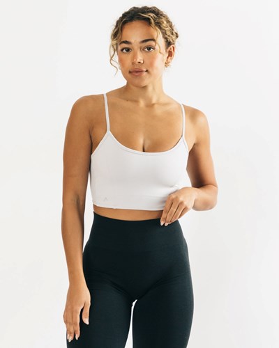 Alphalete Fitted Cropped Tank Plateadas | TLOIMH720