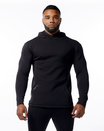 Alphalete Fitted Interlock Knit Hoodie Negras | MFHUIX206