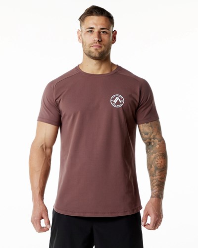 Alphalete Fitted Performance Corta Sleeve Merlot | CPLBNX640