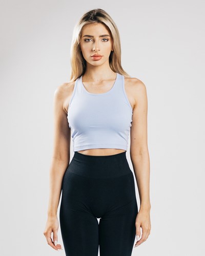 Alphalete Fitted Performance Crop Tank Azules | IYOZGW807