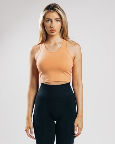 Alphalete Fitted Performance Crop Tank Naranjas | ZGIUCB624