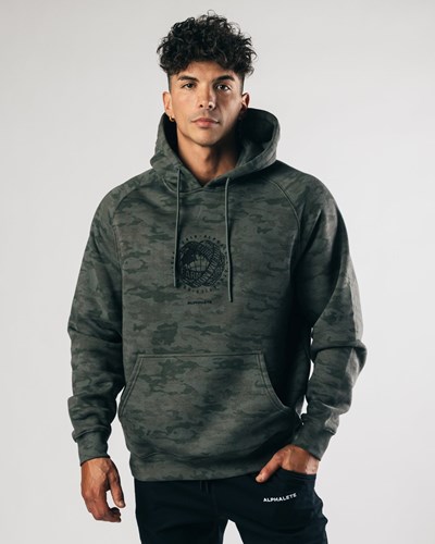 Alphalete Fitted Performance Hoodie Verde | OERKSD304