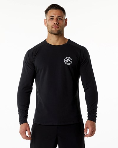 Alphalete Fitted Performance Long Sleeve Negras | CHNPQV624