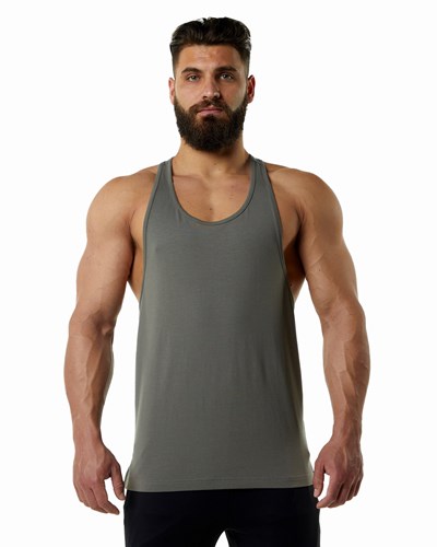 Alphalete Fitted Premium Stringer Gris | GEFQXC908