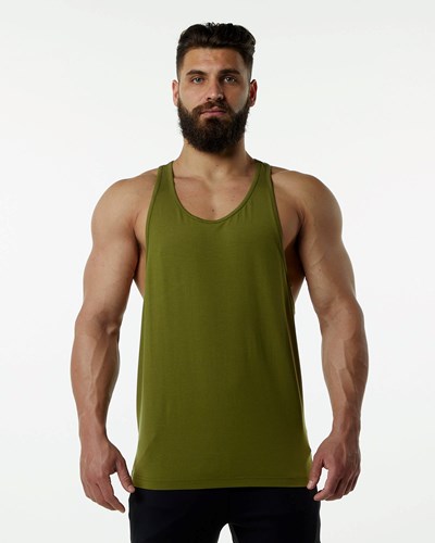 Alphalete Fitted Premium Stringer Verde | LEQWOC420