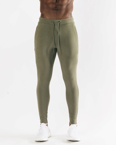 Alphalete Fitted Single-Brushed 30" Jogger Verde Oliva Claro | JMWENK071