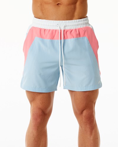 Alphalete Forro Swim Trunk Coral Azules Claro | TFRZEU167