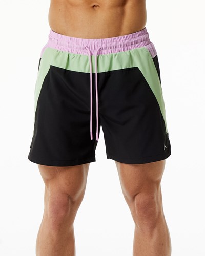 Alphalete Forro Swim Trunk Verde Negras | ZSJWKI036