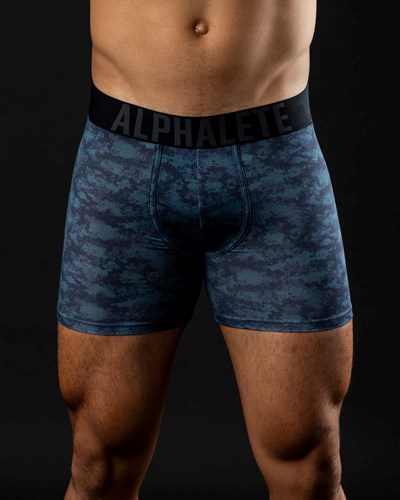 Alphalete Frictionless Modal Boxer Brief Verde Menta Camuflaje | CLARPJ319