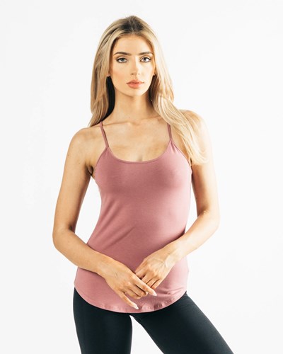 Alphalete Full-Length Premium Tank Cranberry Ice | DKWYHT718