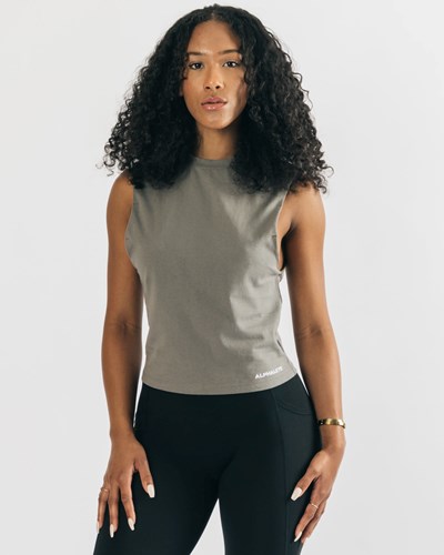 Alphalete Heavy Algodon Cutoff Concrete | QMGJKF780