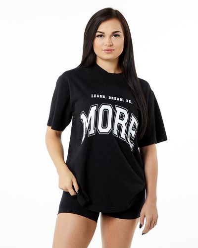 Alphalete Heavyweight Oversized Tee Negras Blancas | LPSONM385