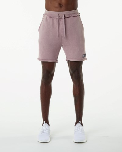 Alphalete Heavyweight Washed Terry Corta Rosas | ERZUPX761
