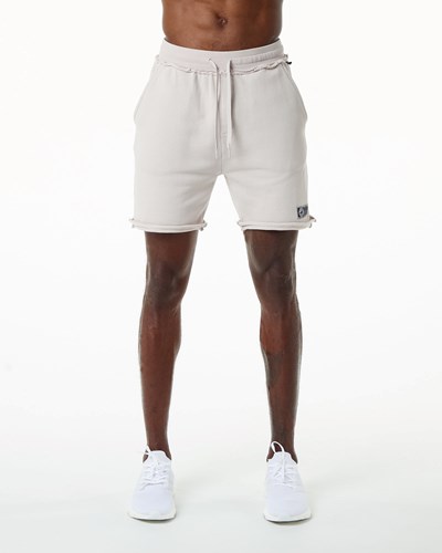 Alphalete Heavyweight Washed Terry Corta Moonstone | FQCKDZ239
