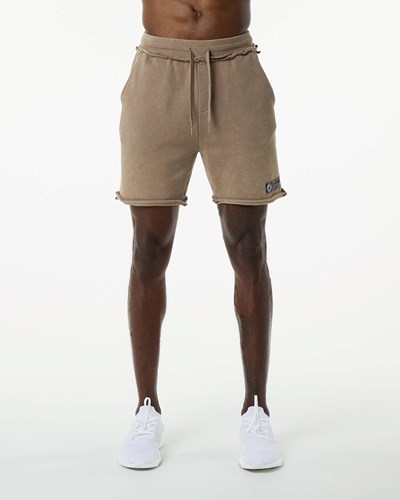Alphalete Heavyweight Washed Terry Corta Smokey Quartz | OUHJQZ629