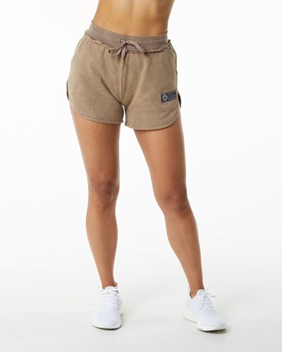 Alphalete Heavyweight Washed Terry Corta Smokey Quartz | SRZVEU806