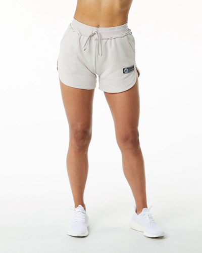 Alphalete Heavyweight Washed Terry Corta Moonstone | XUORSW053