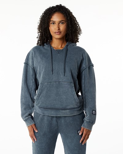Alphalete Heavyweight Washed Terry Hoodie Azules | KLDGTX863
