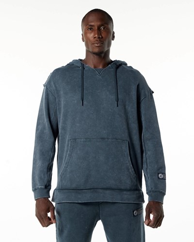 Alphalete Heavyweight Washed Terry Hoodie Azules | LBRVZA561