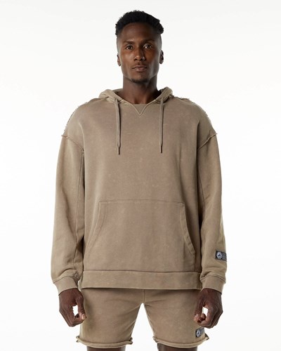 Alphalete Heavyweight Washed Terry Hoodie Smokey Quartz | MRBNIY125