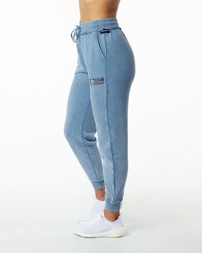 Alphalete Heavyweight Washed Terry Jogger Azules | IMFWNV180