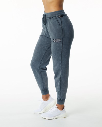 Alphalete Heavyweight Washed Terry Jogger Azules | YNQMWL527
