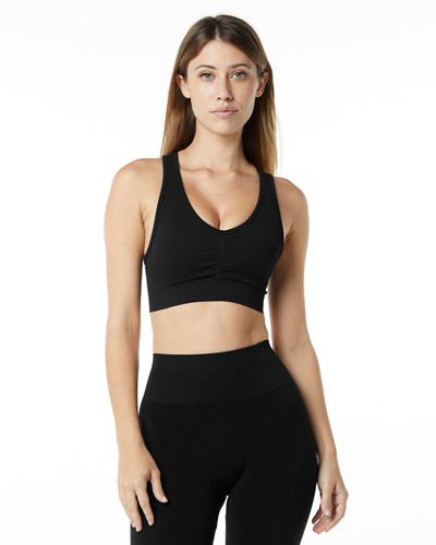 Alphalete High-Impact Seamless Sports Bra Negras | PSJRBL725