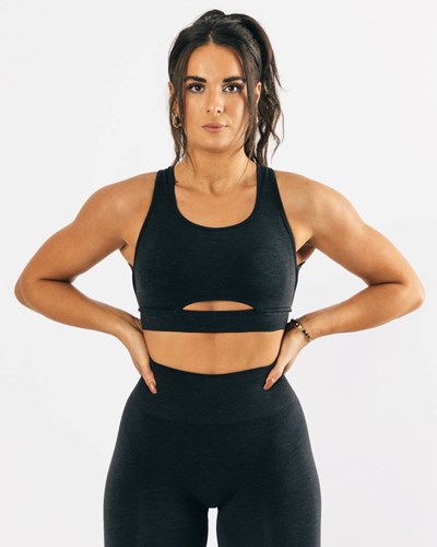Alphalete High-Impact Seamless Sports Bra Negras | UESHTW601
