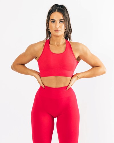 Alphalete High-Impact Seamless Sports Bra Rosas | YFMQAR762