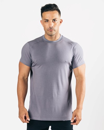 Alphalete High-Neck Premium Corta Sleeve Still Water | WOFDQZ406