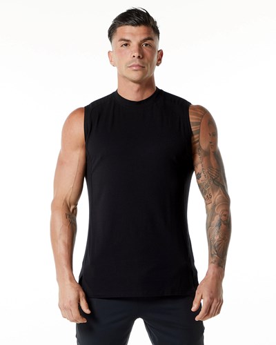 Alphalete High-Neck Premium Tank Negras | KMTJWL587