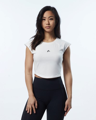 Alphalete High Performance Corta Sleeve Crop Tee Resin | KZWSHL308