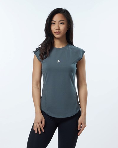 Alphalete High Performance Corta Sleeve Tee Gris | VASLFK405