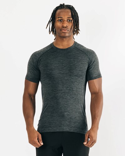 Alphalete High Performance Seamless Corta Sleeve Tee Negras | MXVUGB710