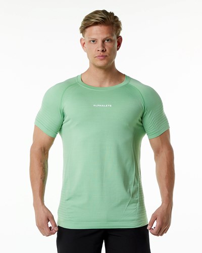 Alphalete High Performance Seamless Corta Sleeve Tee Pistachio | QOIYMX348