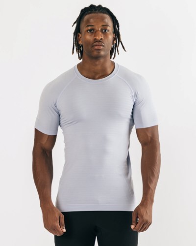 Alphalete High Performance Seamless Corta Sleeve Tee Moradas Claro | TWYXAK093