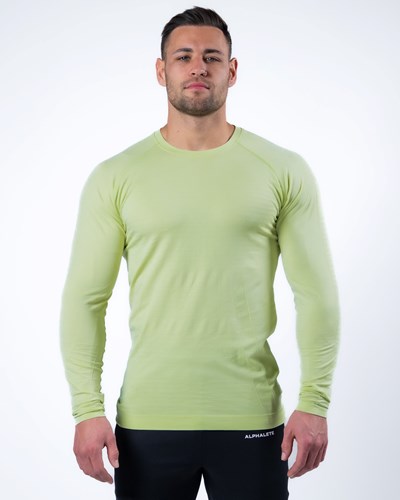 Alphalete High Performance Seamless Long Sleeve Tee Frozen Spring | YIXLHV876