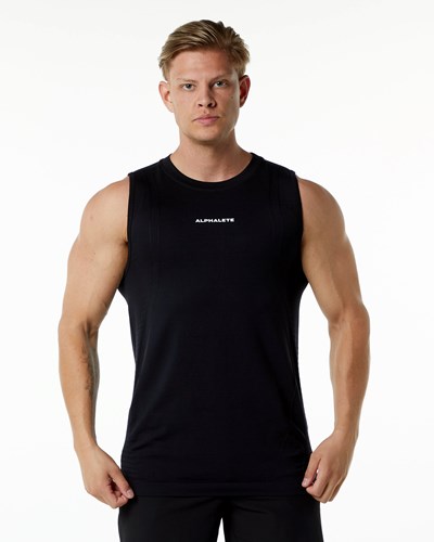 Alphalete High Performance Seamless Tank Negras | FZMUTO465
