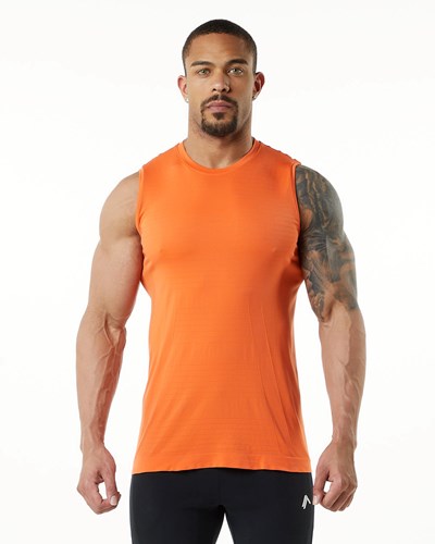 Alphalete High Performance Seamless Tank Faded Strawberry | MNVQUT867