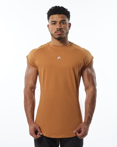 Alphalete High Performance Sin Manga Tee Chestnut | VZXOPJ350